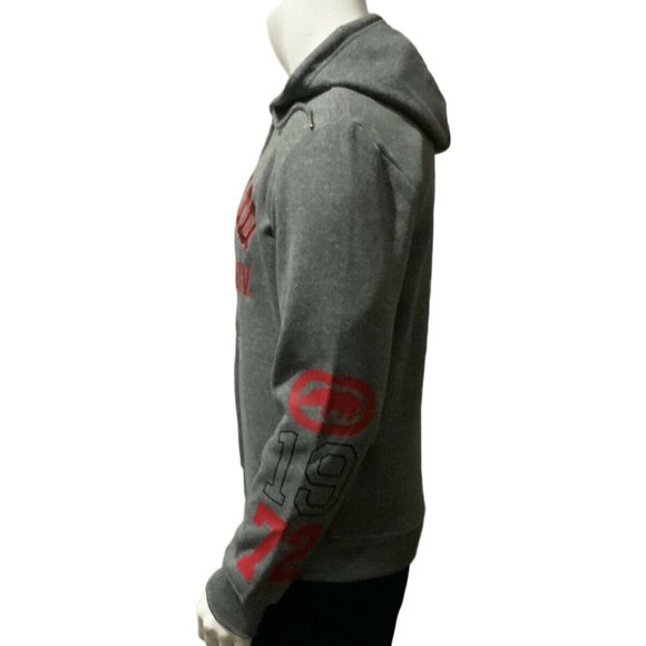 ECKO UNLTD. MEN'S GRAY ZIP UP HOODIE SWEATSHIRT - Picture 4 of 5